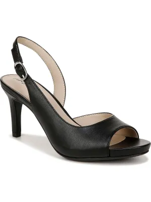 TELLER 2 Womens Faux Leather Open Toe Pumps
