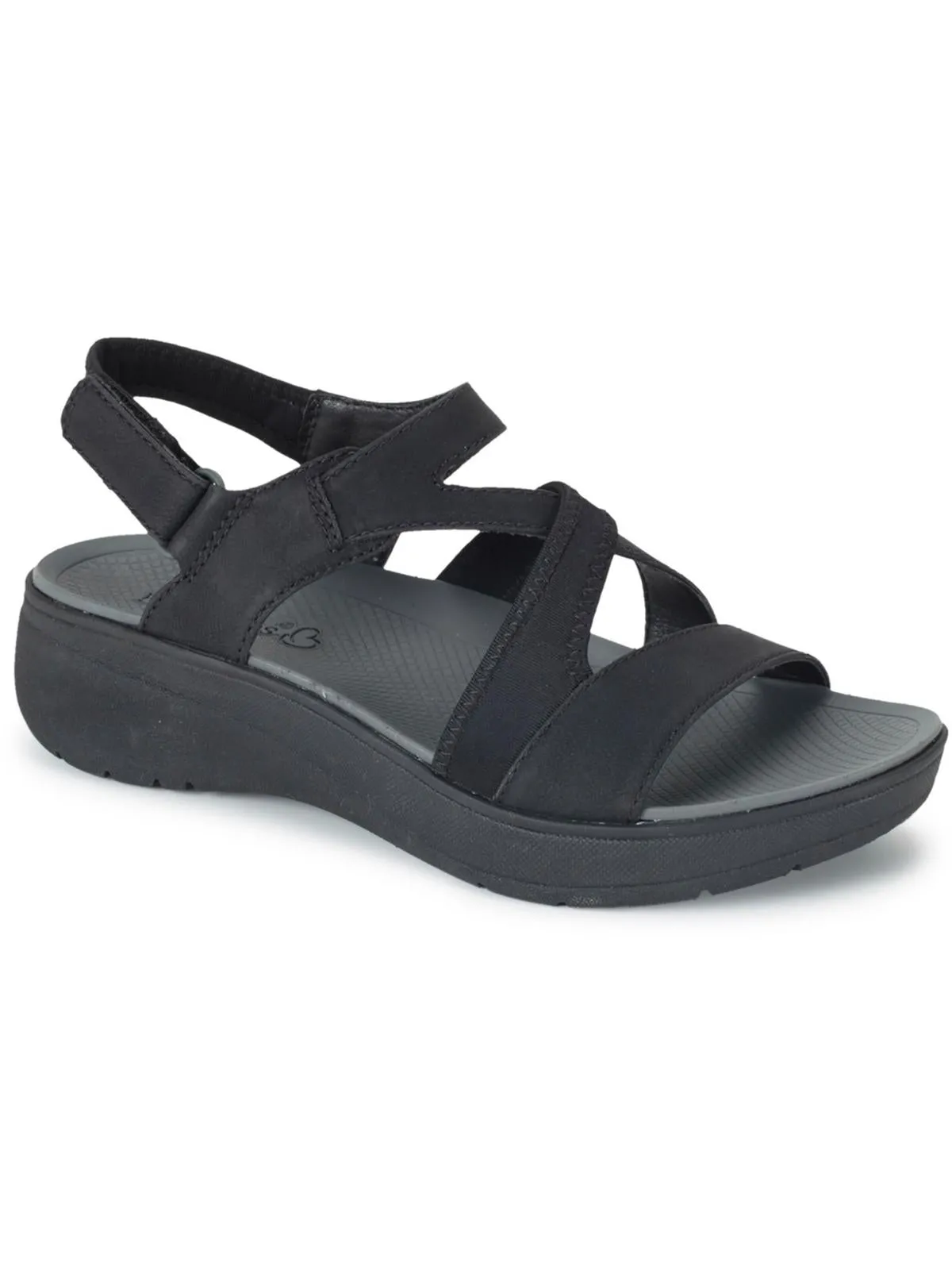 Temira Womens Faux Leather Strappy Wedge Sandals