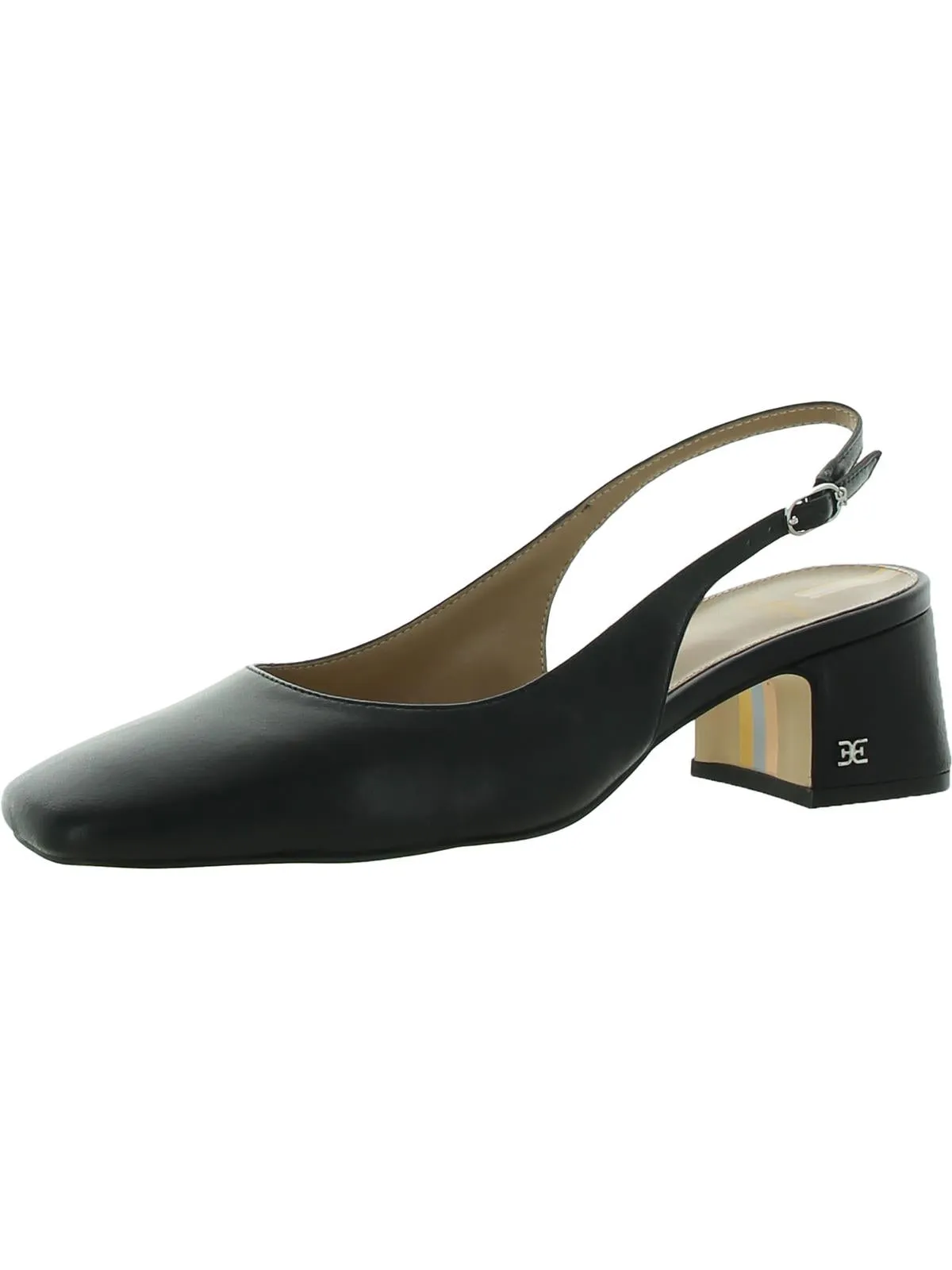 Terra Womens Faux Leather Square Toe Pumps