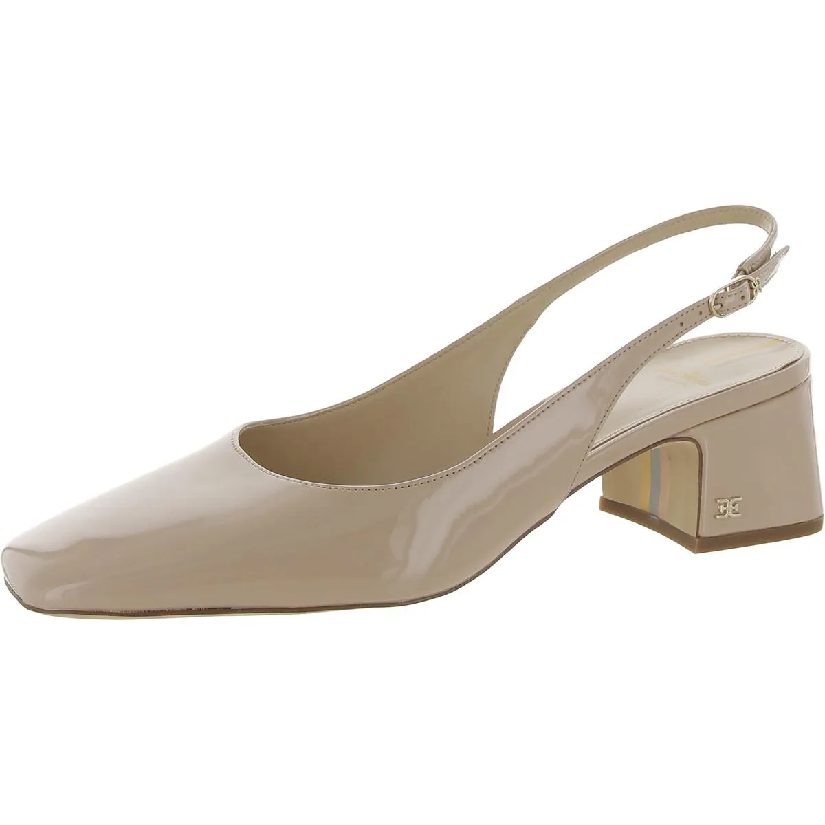 Terra Womens Faux Leather Square Toe Pumps