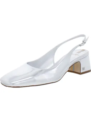 Terra Womens Faux Leather Square Toe Pumps