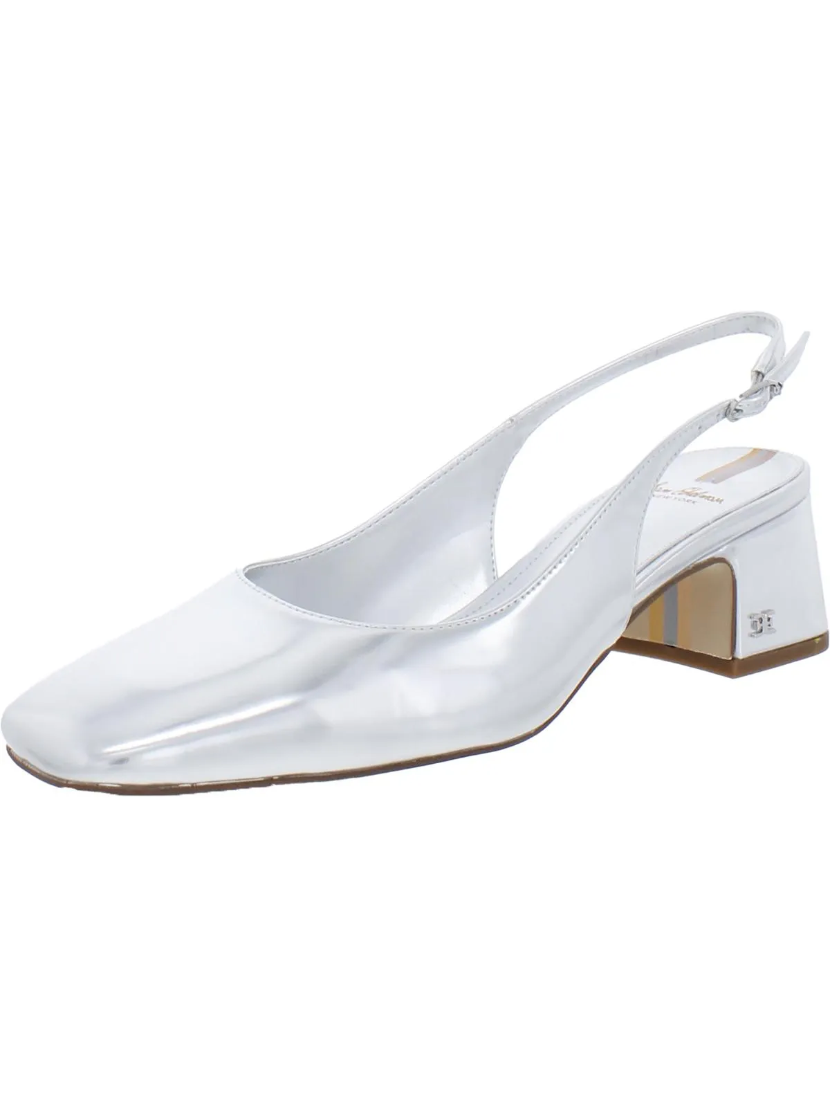 Terra Womens Faux Leather Square Toe Pumps