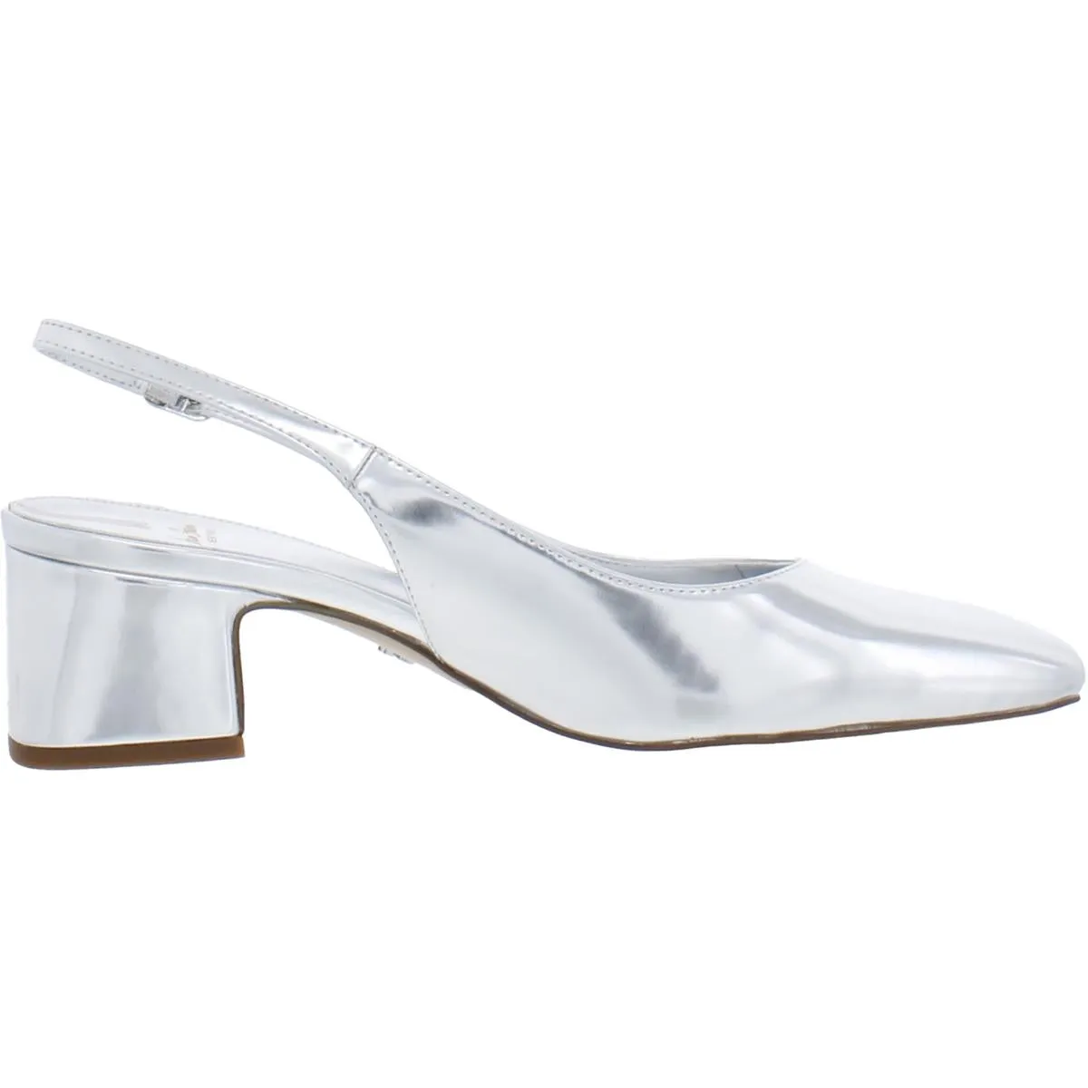 Terra Womens Faux Leather Square Toe Pumps