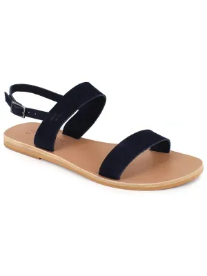 Terri Womens Faux Leather Flat Slingback Sandals