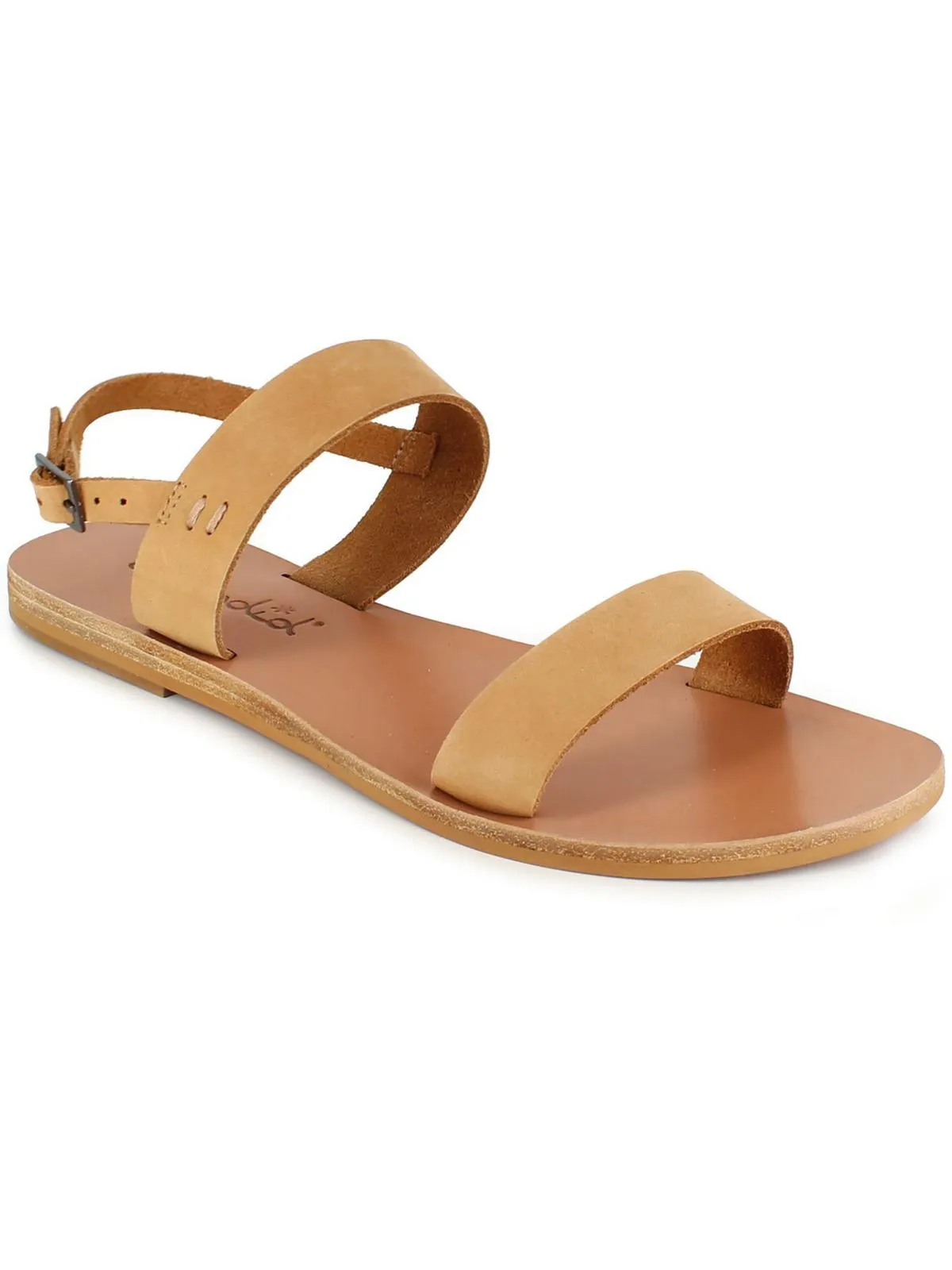 Terri Womens Faux Leather Flat Slingback Sandals