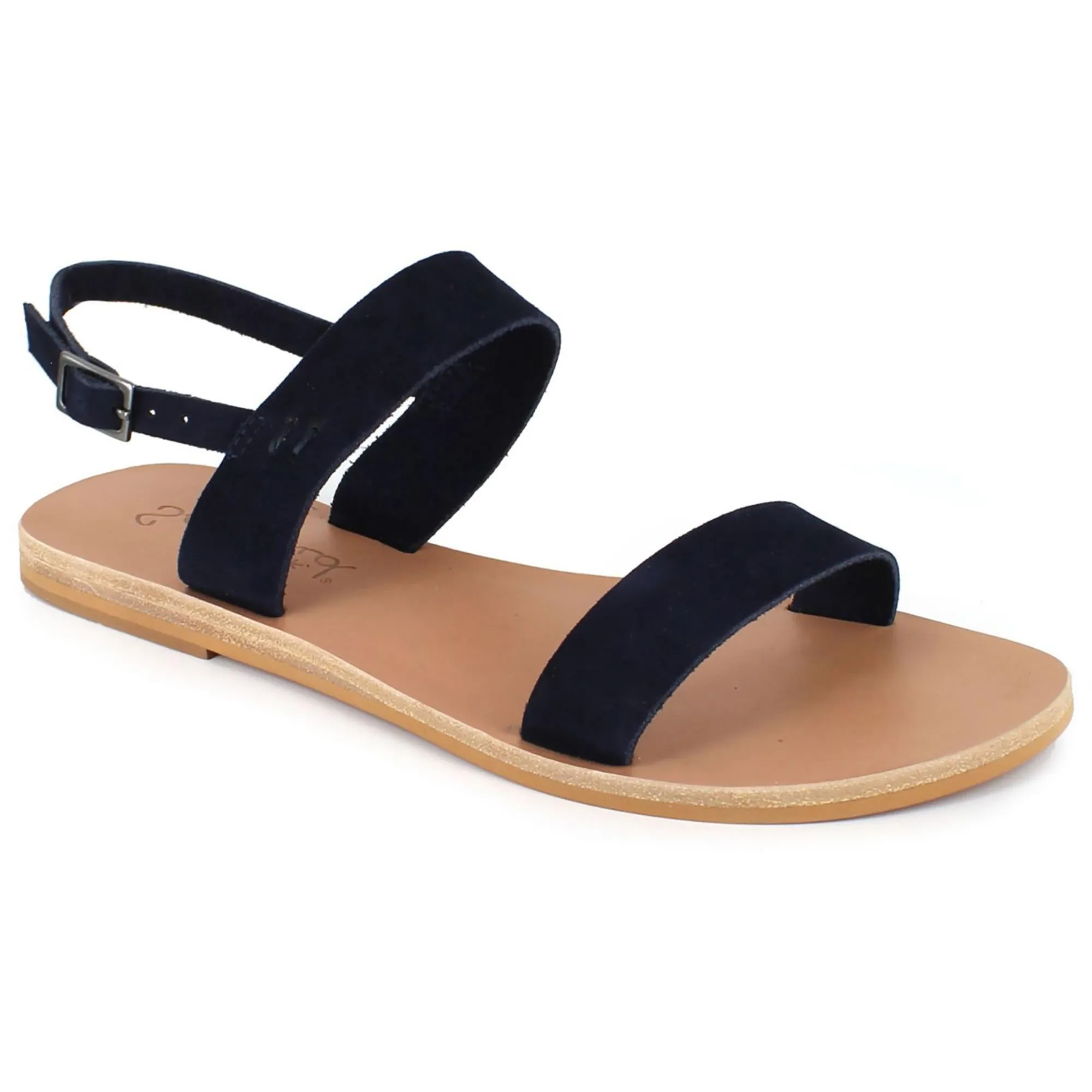 Terri Womens Faux Leather Flat Slingback Sandals