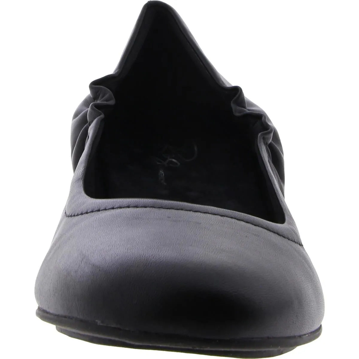 Tess Womens Leather Slip On Loafer Heels
