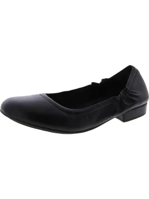 Tess Womens Leather Slip On Loafer Heels