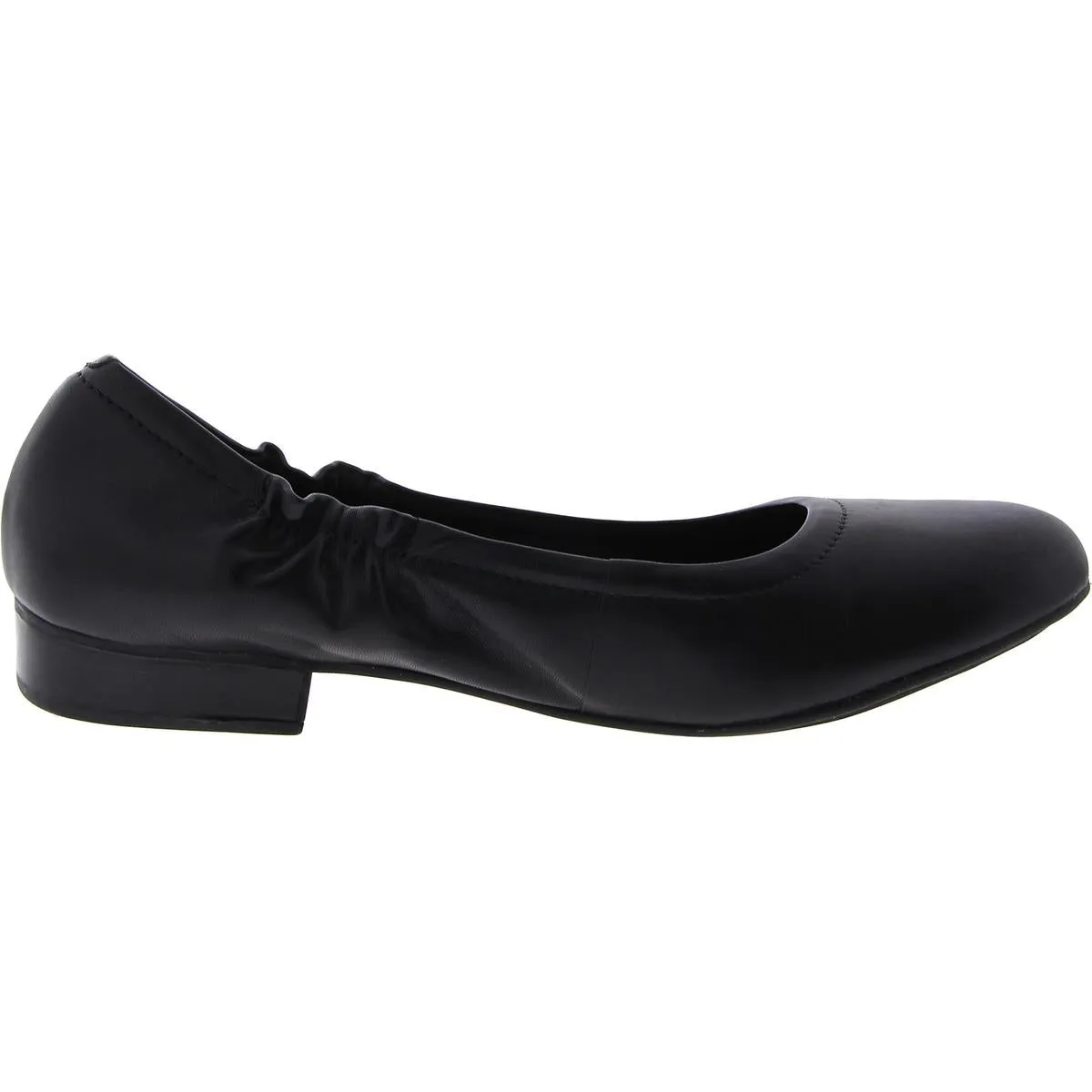 Tess Womens Leather Slip On Loafer Heels