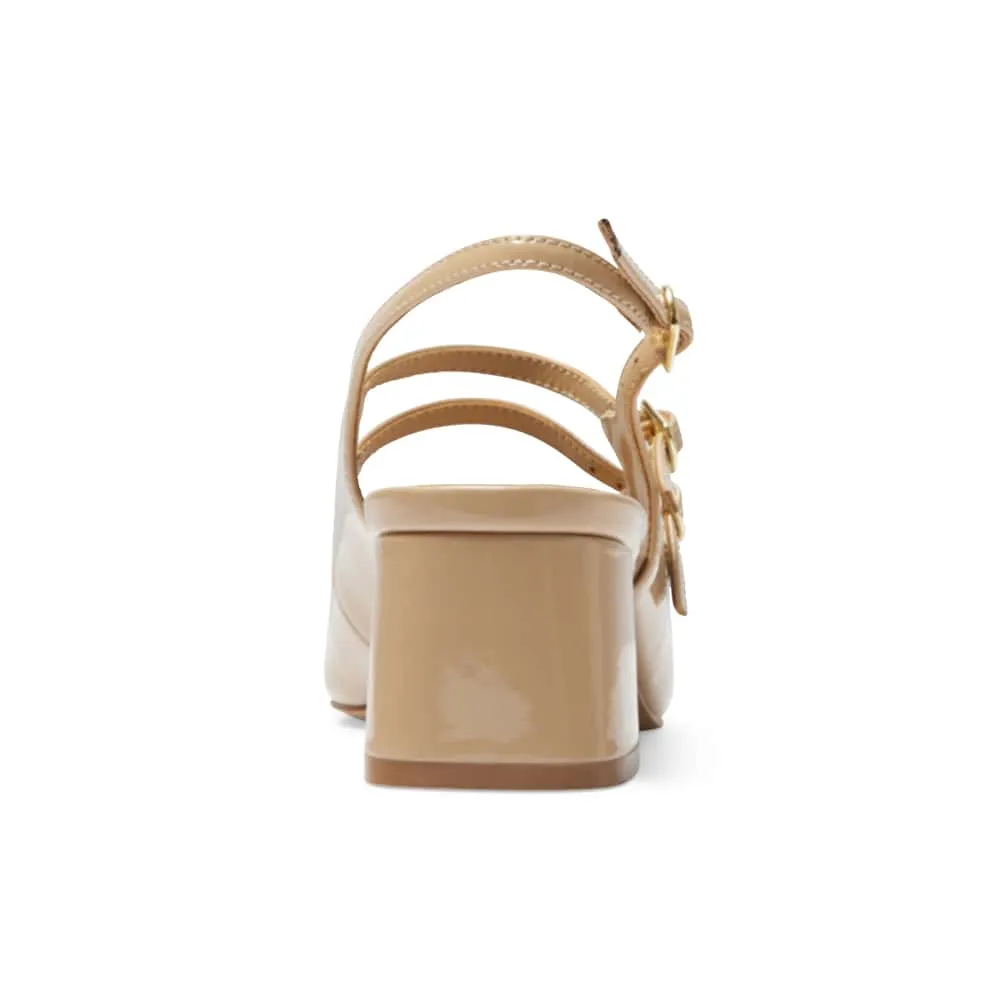 Tessa Heel in Nude Patent