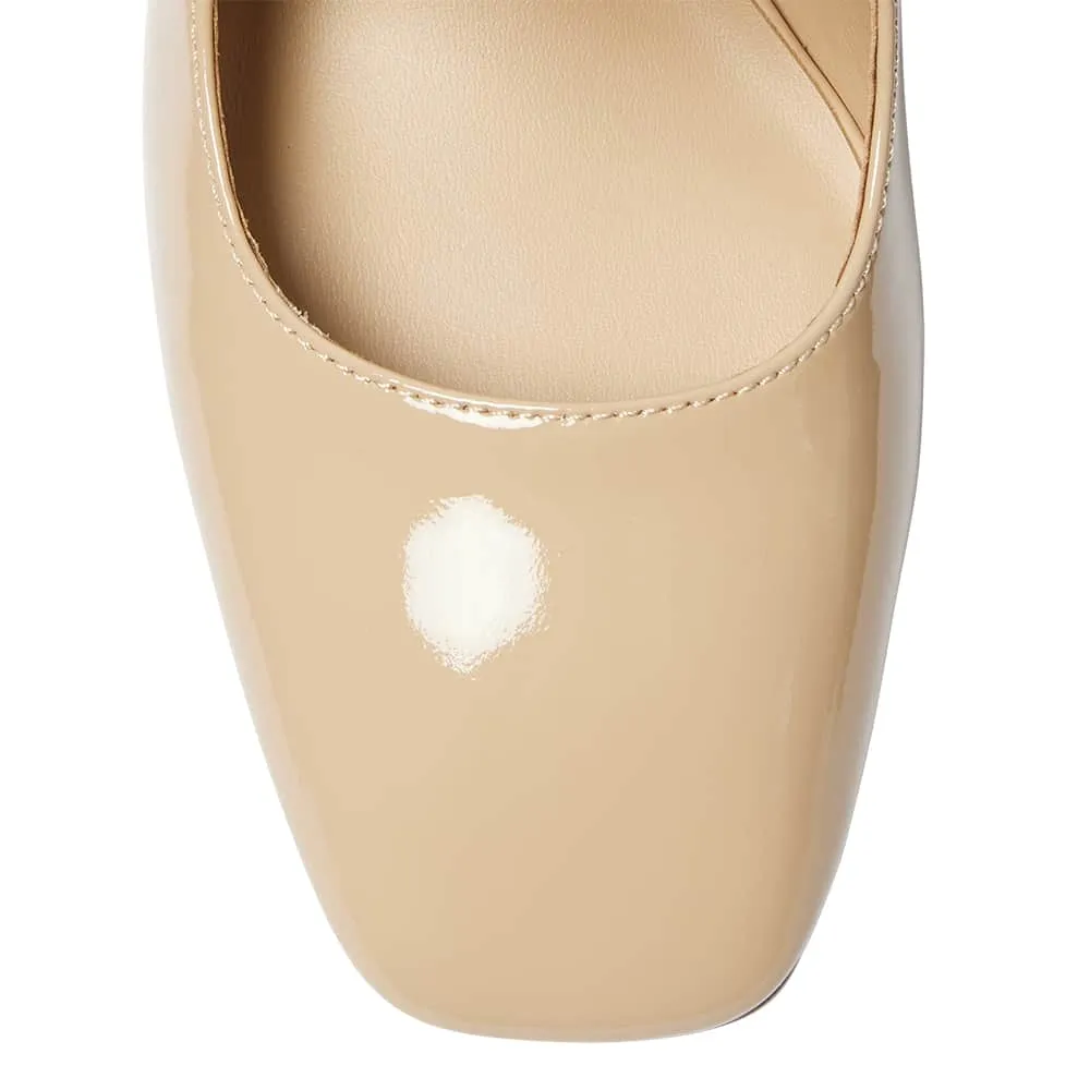 Tessa Heel in Nude Patent