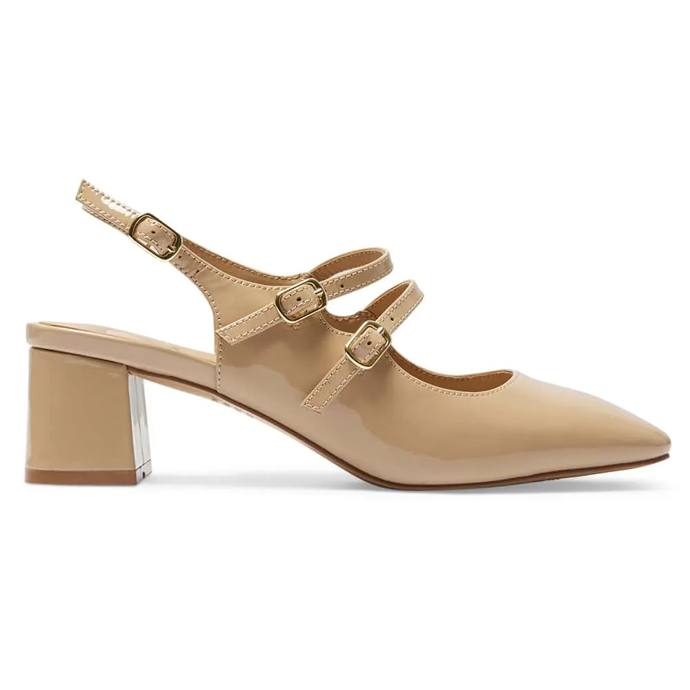 Tessa Heel in Nude Patent