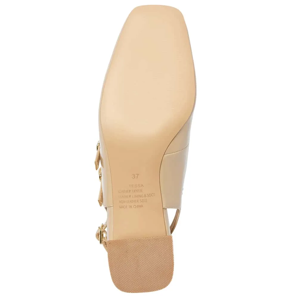 Tessa Heel in Nude Patent