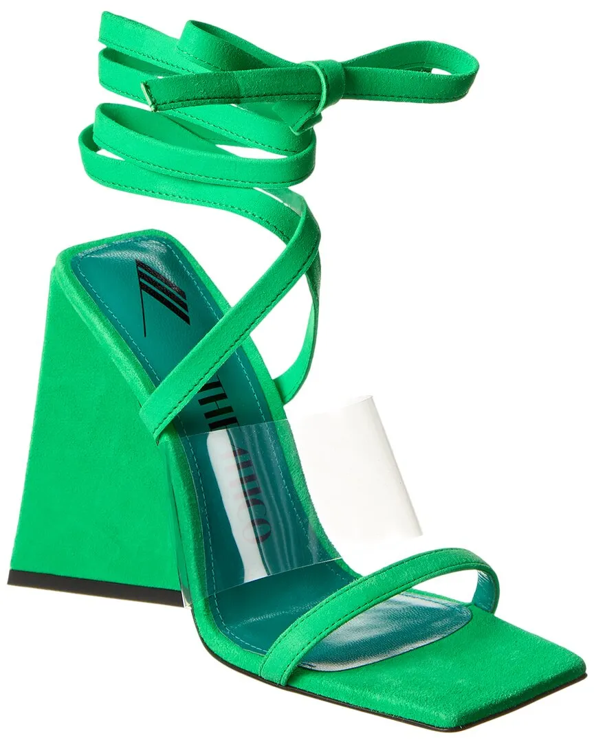 The Attico Isa Suede & Vinyl Sandal