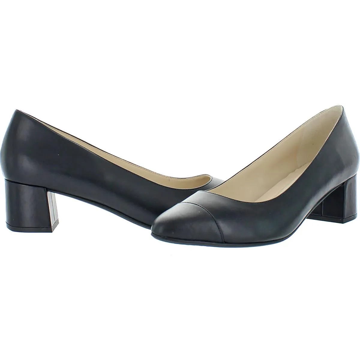 The Go-To Womens Toe Cap Leather Pumps