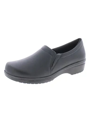 Tiffany Womens Faux Leather Slip On Clogs
