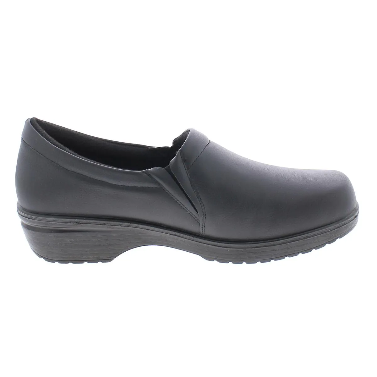 Tiffany Womens Faux Leather Slip On Clogs