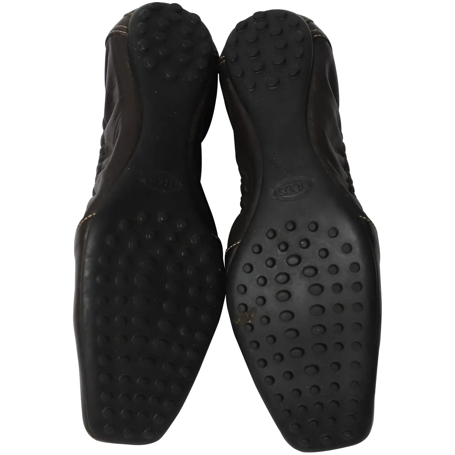 Tod's Bow Scrunch Ballet Flats in Black Leather