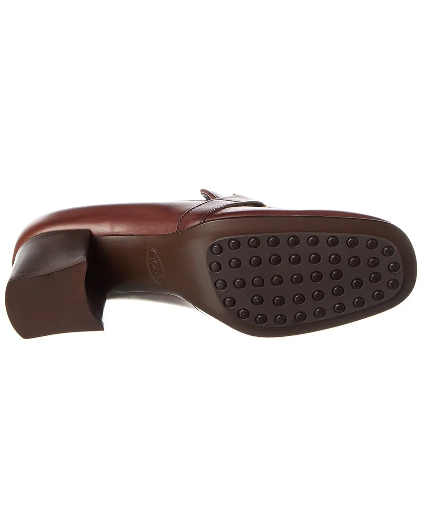 TODs Chain Link Leather Pump