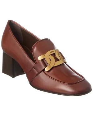 TODs Chain Link Leather Pump