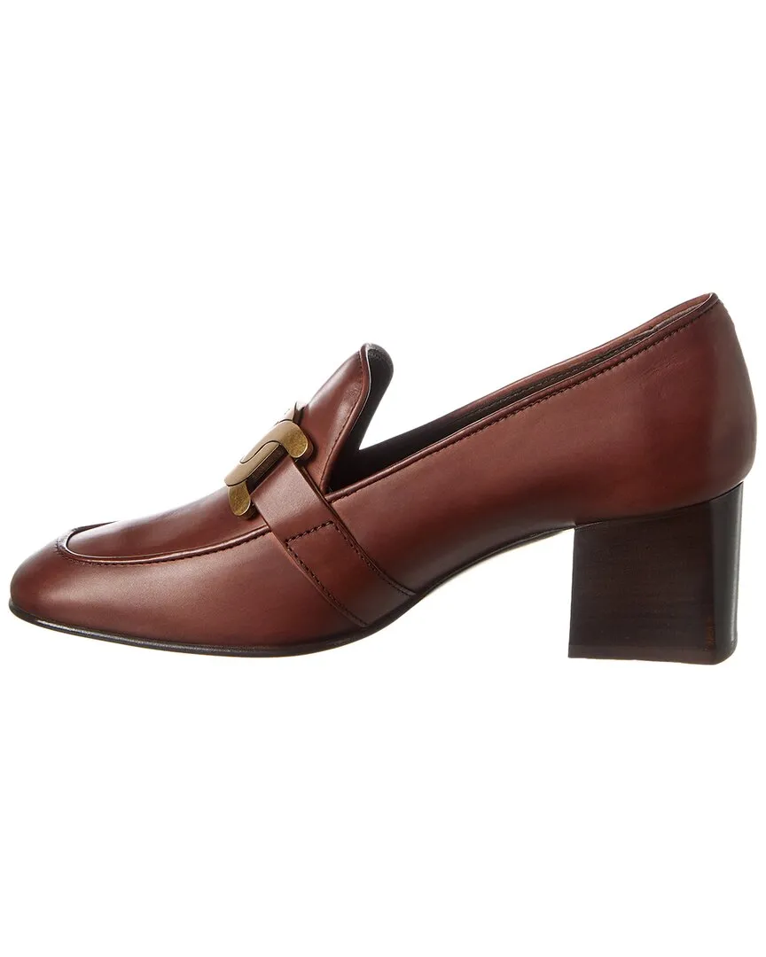 TODs Chain Link Leather Pump