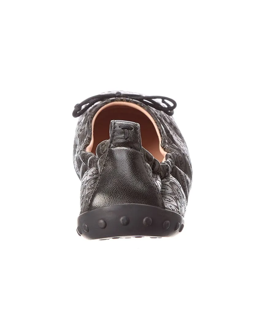 TODs Leather Ballerina Flat