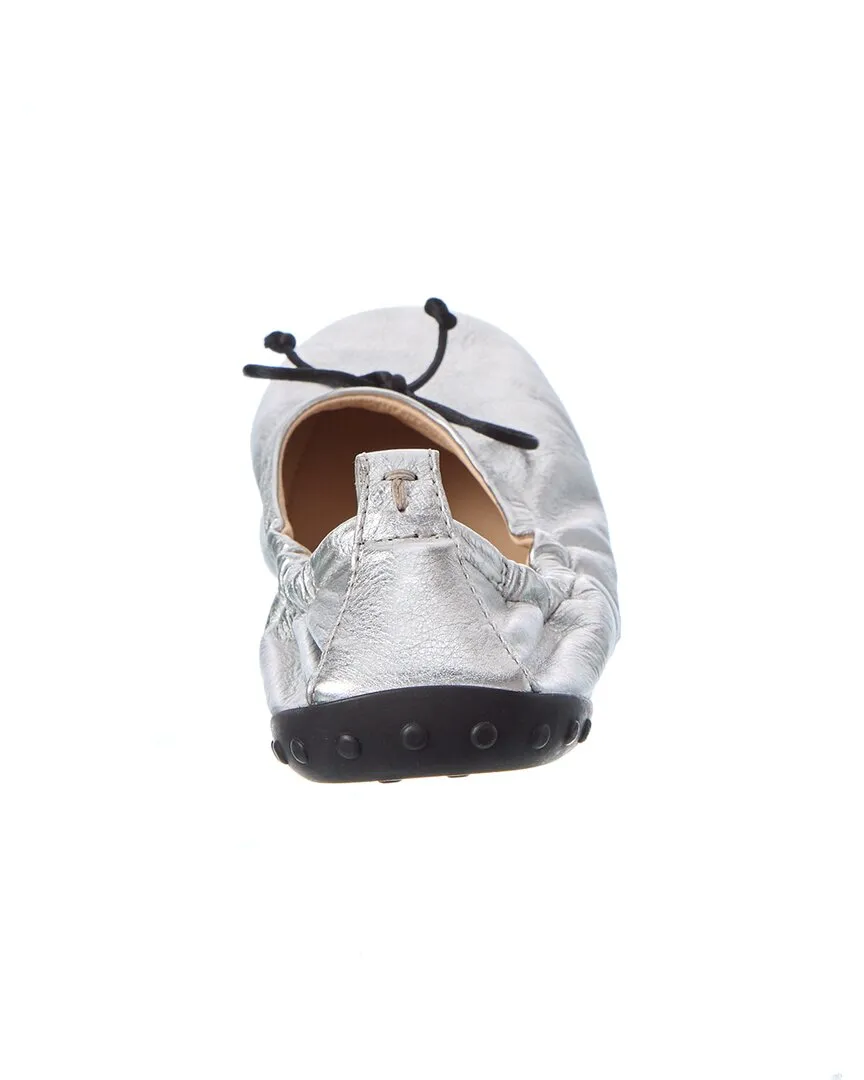 TODs Leather Ballerina Flat