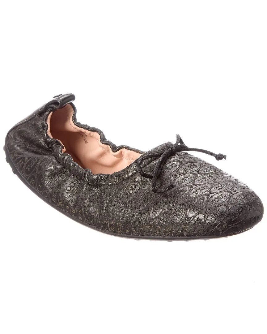 TODs Leather Ballerina Flat