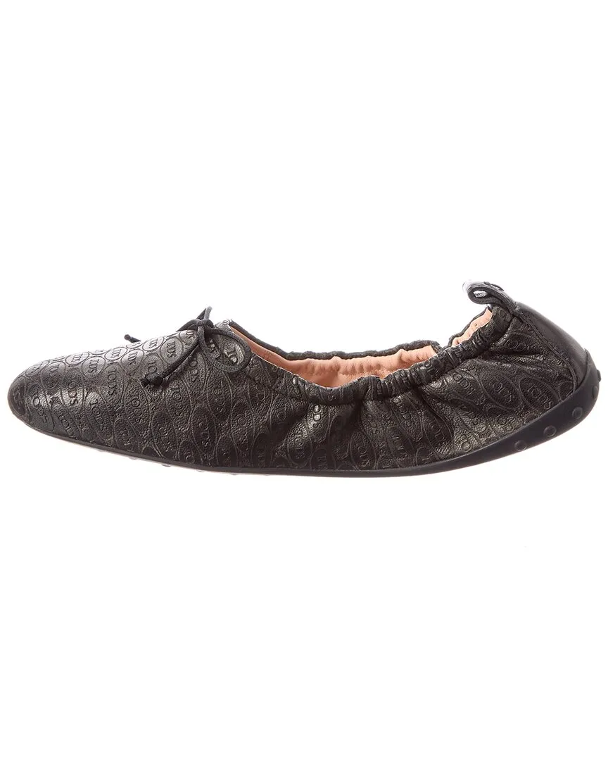 TODs Leather Ballerina Flat