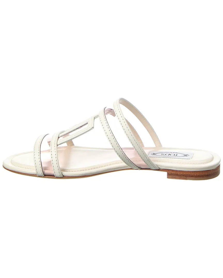 TODs Vinyl & Leather Sandal