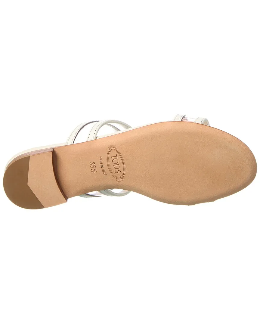 TODs Vinyl & Leather Sandal