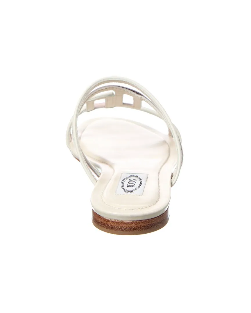 TODs Vinyl & Leather Sandal