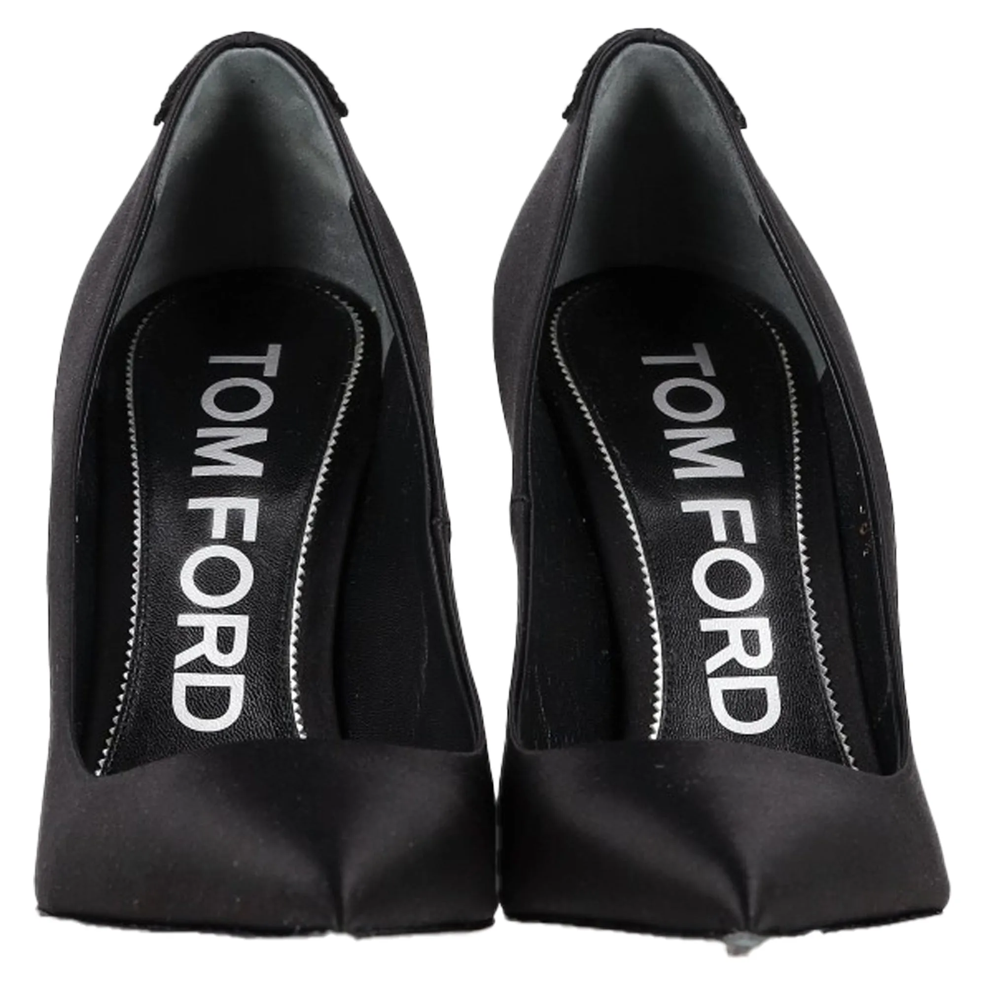 Tom Ford 105mm Crystal-Embellished Pumps in Black Satin