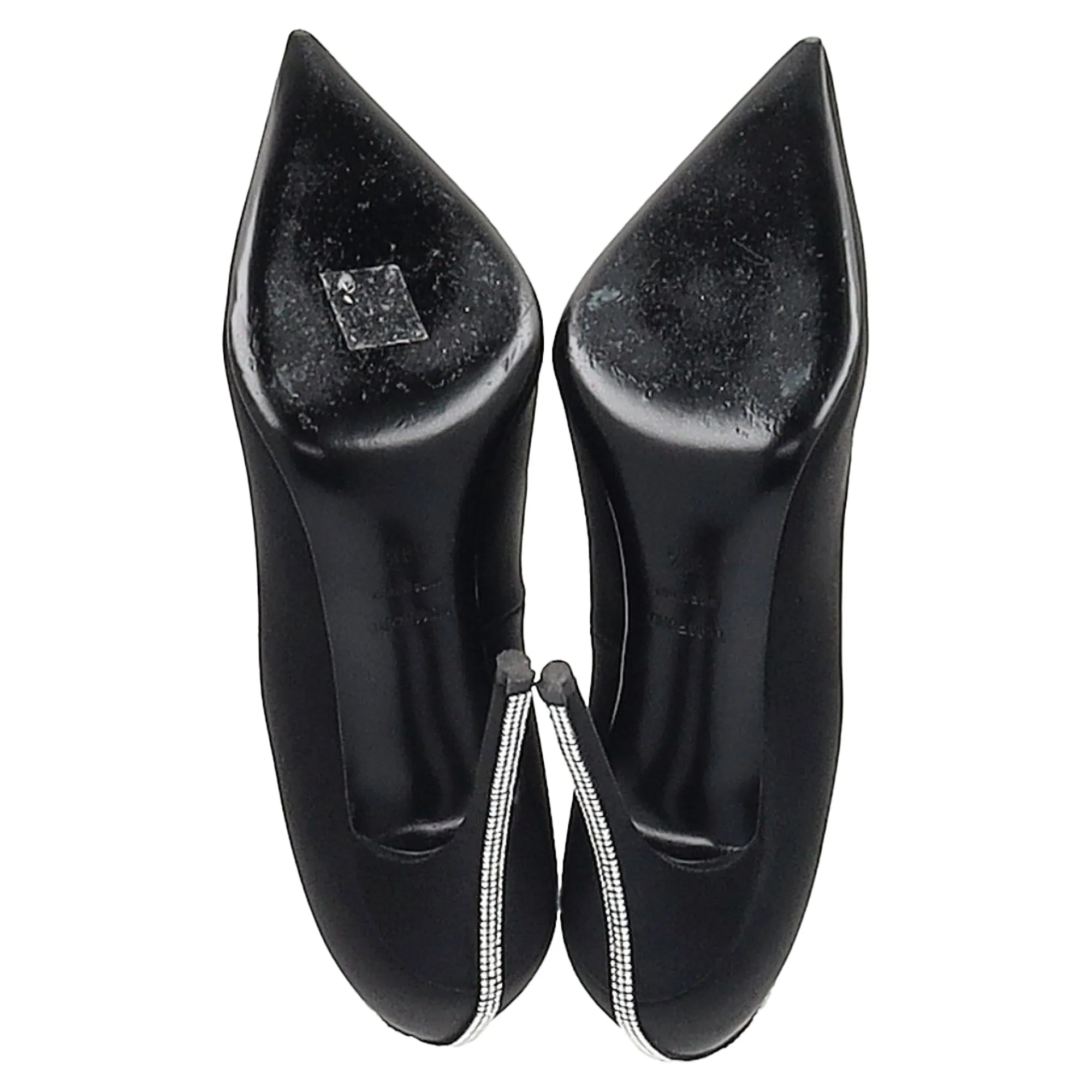 Tom Ford 105mm Crystal-Embellished Pumps in Black Satin