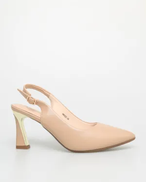 Tomaz NN322 Ladies Gold Slingback Heels