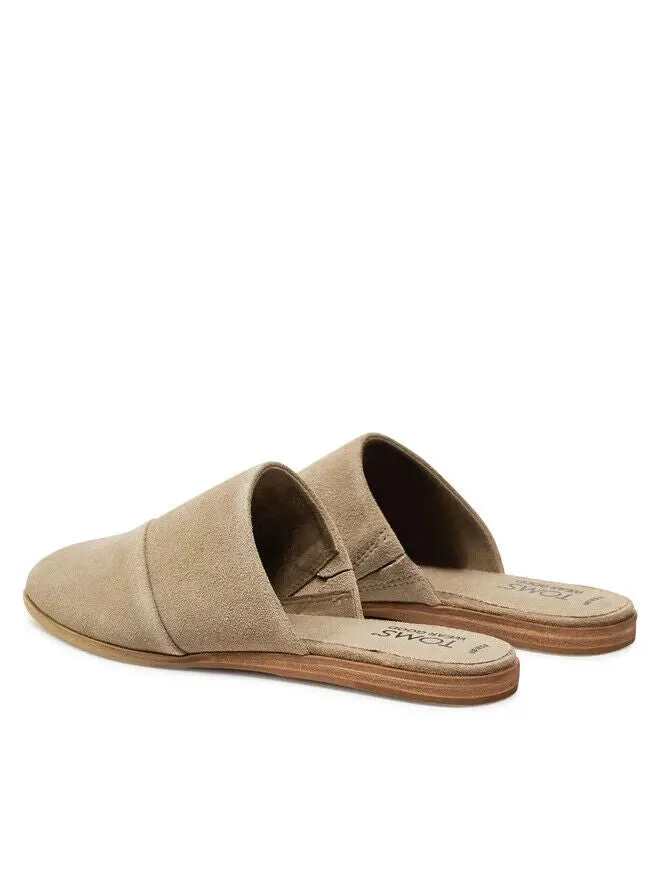 TOMS Jade Mule Women's Size 8 Dune Suede Pointed Toe Slide Slip on Shoes FZP055 (Dune,8)