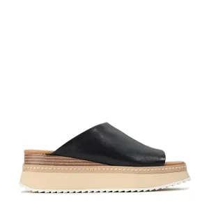 TONE LEATHER PLATFORM WEDGE SANDAL