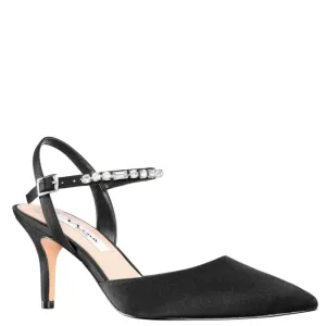 Tonya Heel in Black Fabric