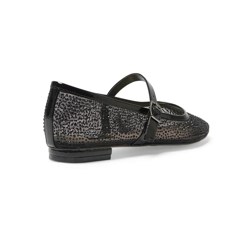 Topaz Flat in Black Patent