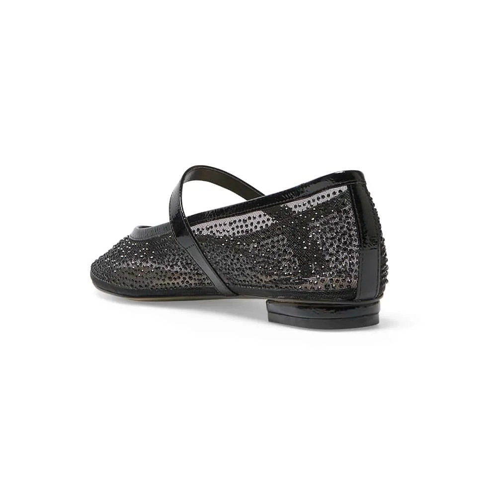 Topaz Flat in Black Patent