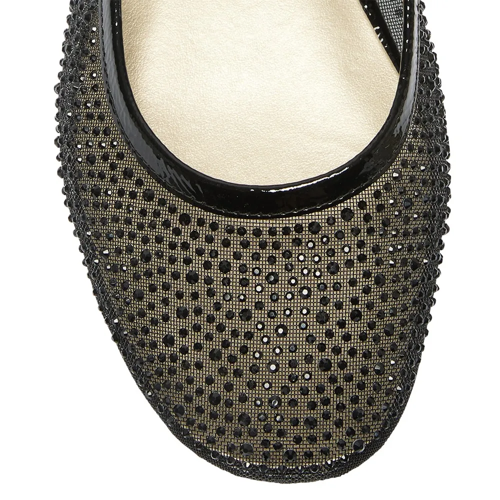 Topaz Flat in Black Patent