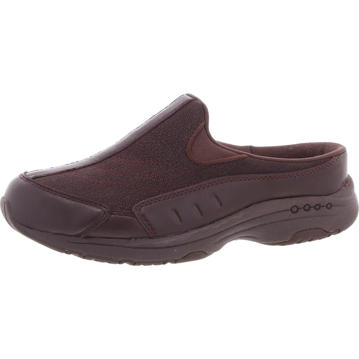 Travel Time Womens Padded Insole Leather Slip-On Sneakers