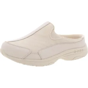 Travel Time Womens Padded Insole Leather Slip-On Sneakers