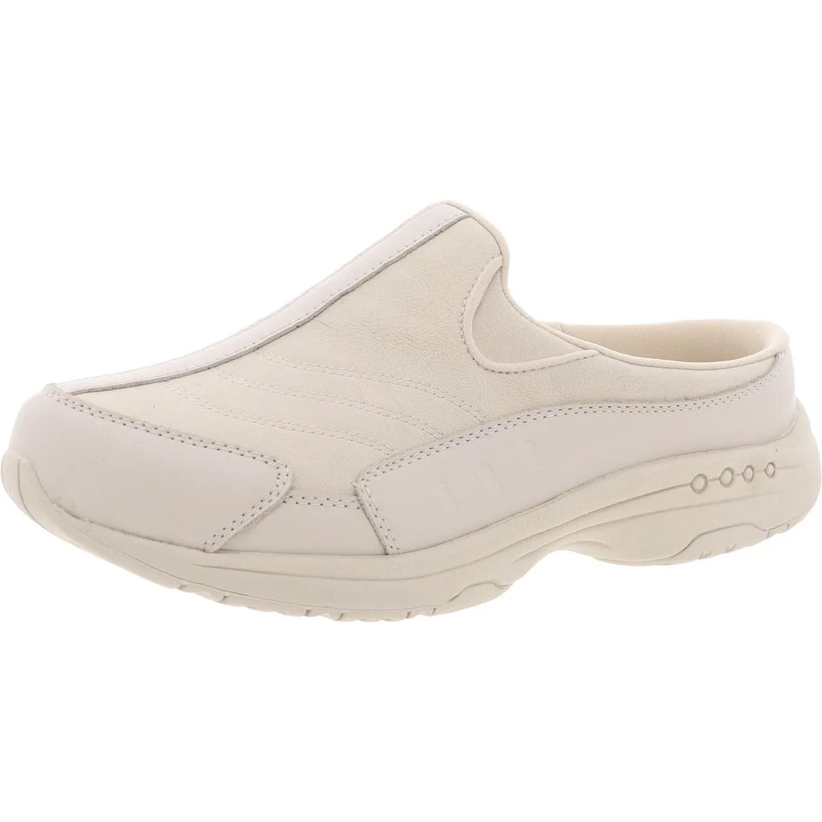 Travel Time Womens Padded Insole Leather Slip-On Sneakers