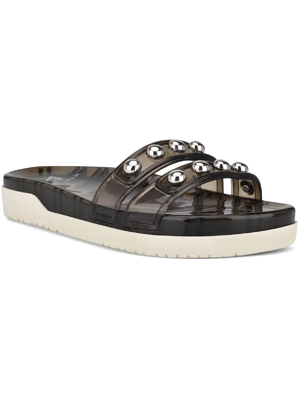 Trent Womens Embellished Flats Slide Sandals