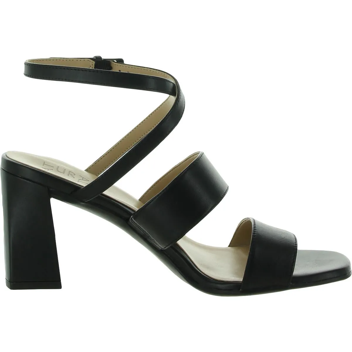 Trinity Womens Leather Square Toe Heels