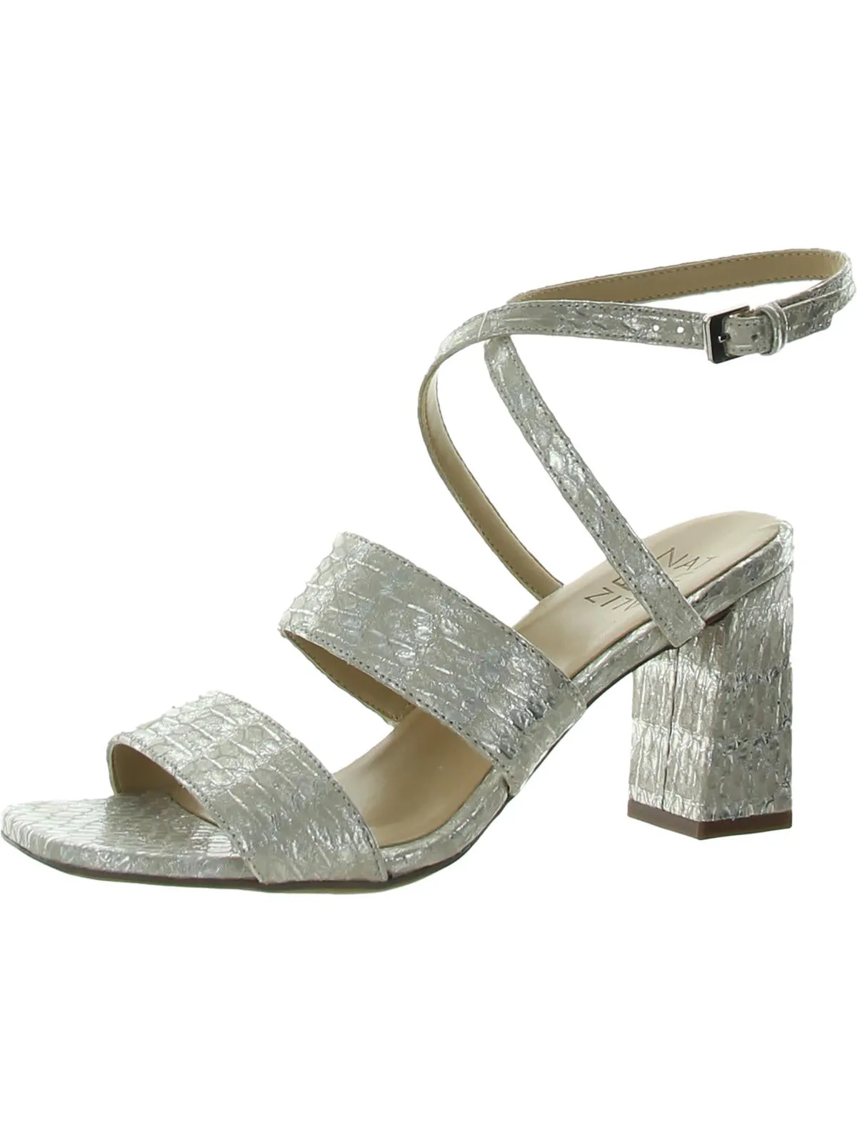 Trinity Womens Leather Square Toe Heels