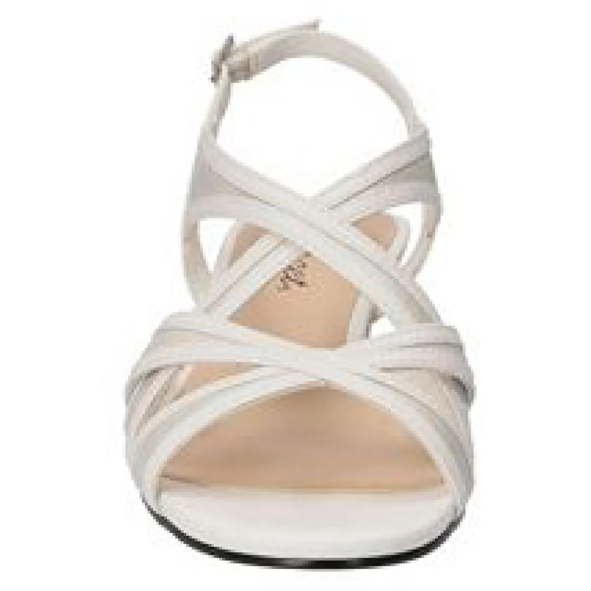 Tristen Womens Faux Leather Shimmer Heel Sandals
