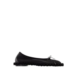 Tutu Frill Ballerinas - Mesh - Black