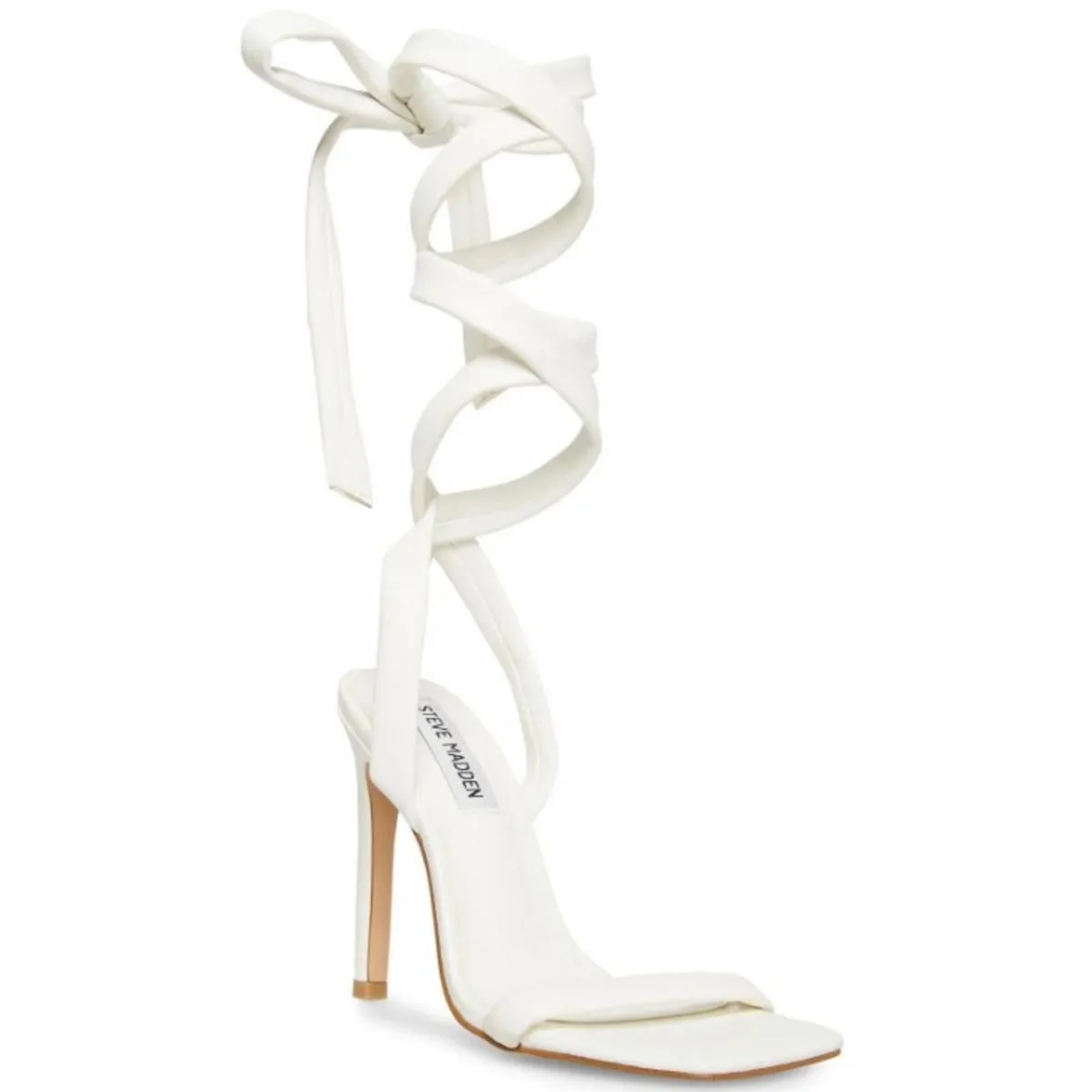 Utilize Womens Faux Leather Wrap Heels